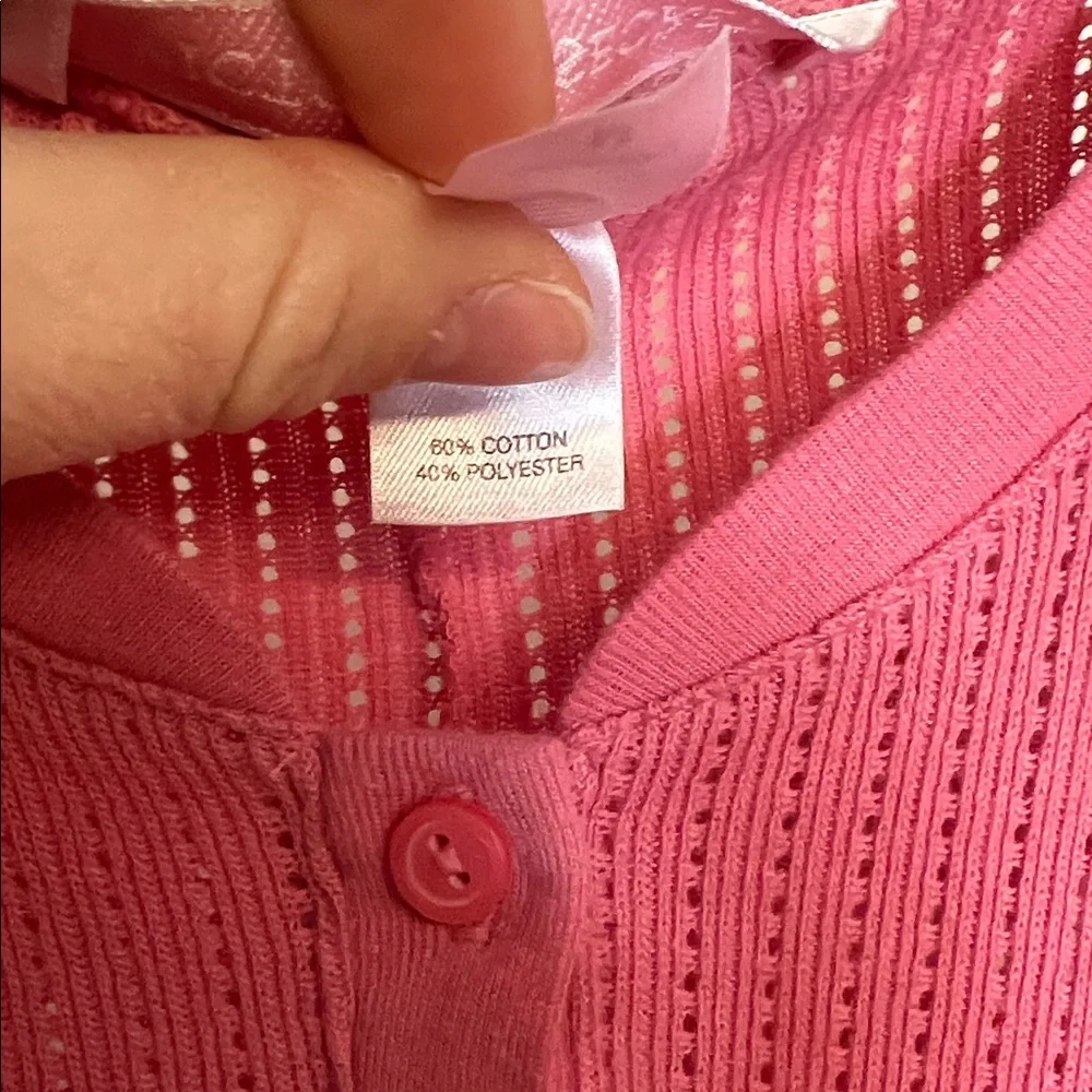 Victoria's‎ Secret Pink Ribbed Thermal Button Down One Piece PJs- M